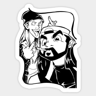 Jay n Silent Bob Close-up Sticker